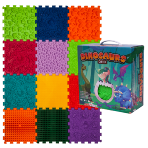 Masážna podložka Ortek Dinosaury Puzzle 12 prvkov