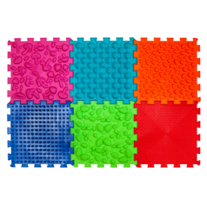 Masážna ortopedická podložka Puzzle "Mix" 6 prvkov