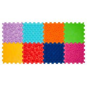 Masážna podložka „Ortek Mix Puzzle“ 8 prvkov Mäkká