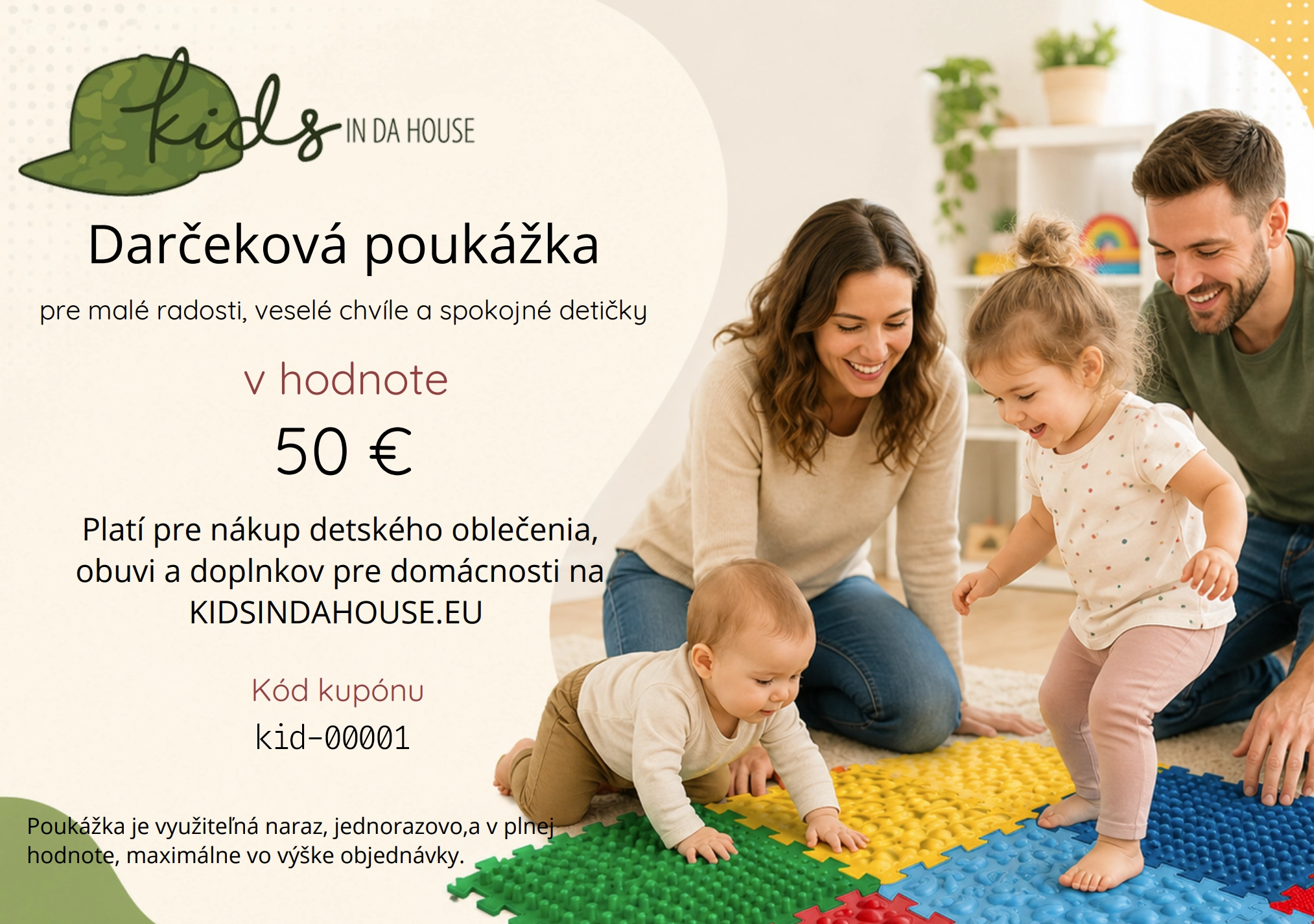 KidsInDaHouse.sk - darcekova poukazka