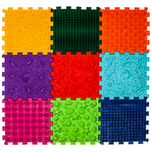 Masážna podložka Ortek Dinosaury Puzzle 9 prvkov