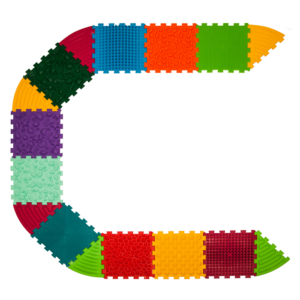 Masážna podložka Ortek Puzzle 10 prvkov + 6 trojuholníkov